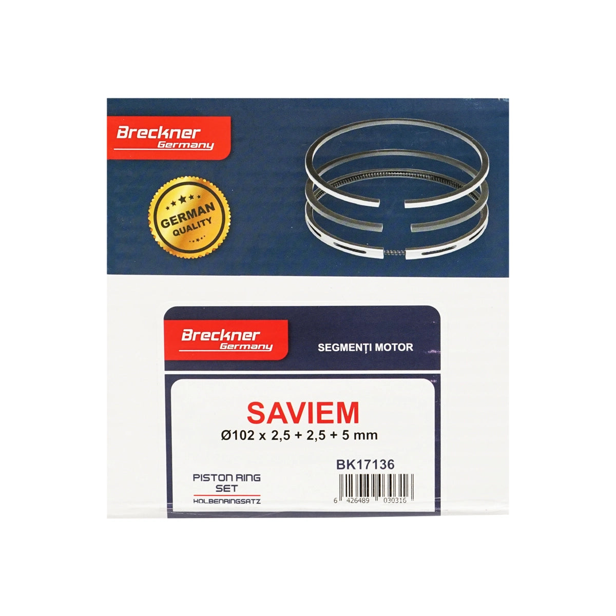 Karika Ø 102mm za FIAT motore - Univerzal / Štore / FIAT