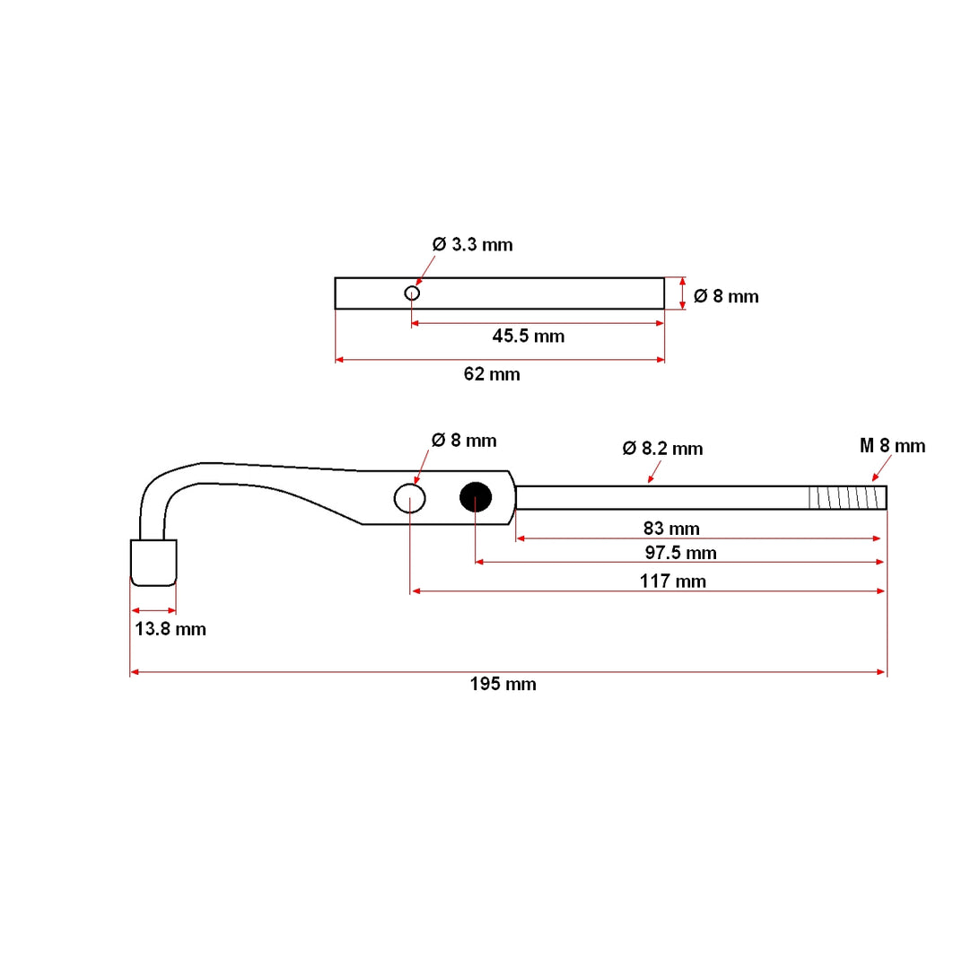 Pipci kraći garnitura - Univerzal 550 / FIAT